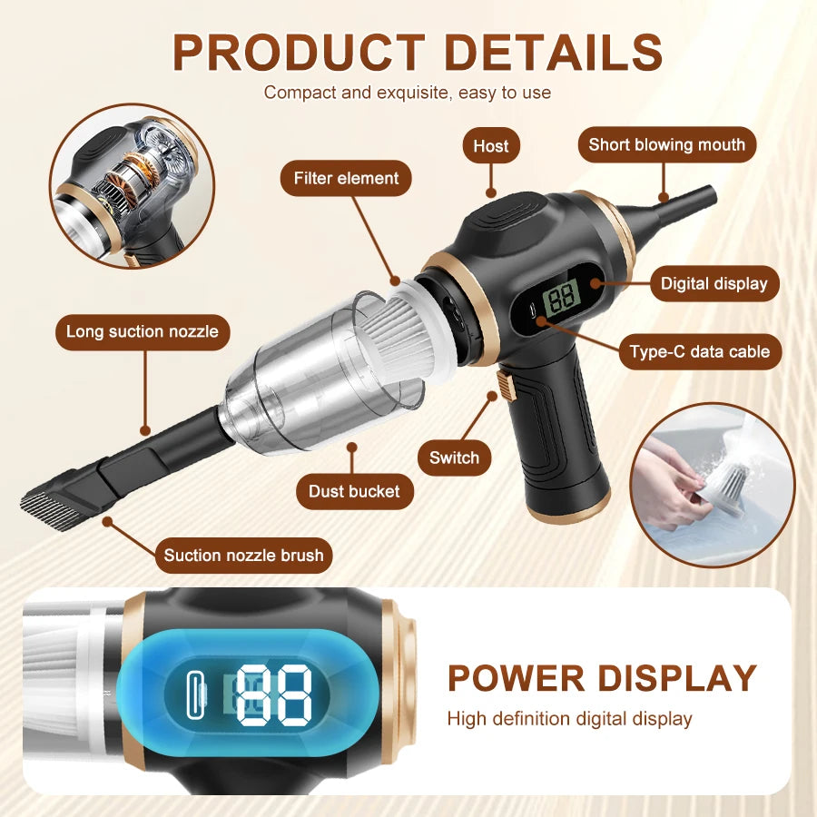 Cordless Handheld Vacuum, Multi-functional