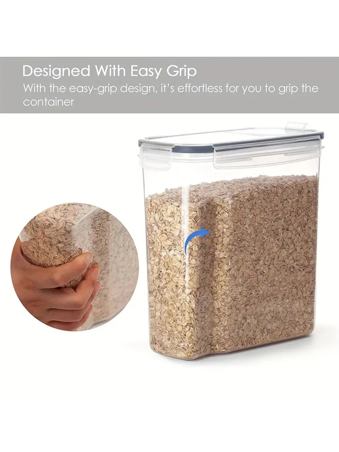 4pcs- 4L Large Food Storage Containers With Lids, Airtight