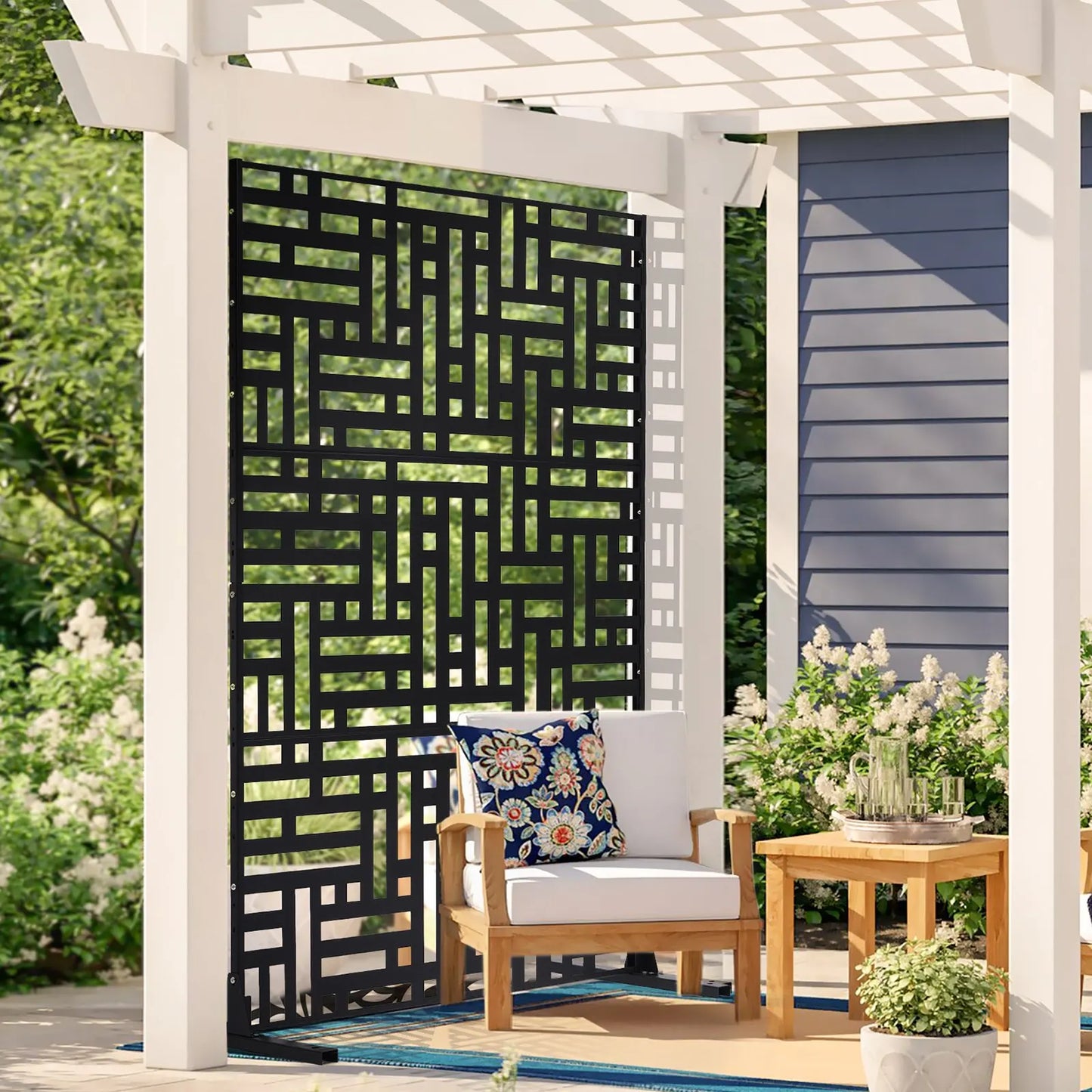 Heritage 4' x 6.3' Metal Privacy Screen | Architectural Patio Panel
