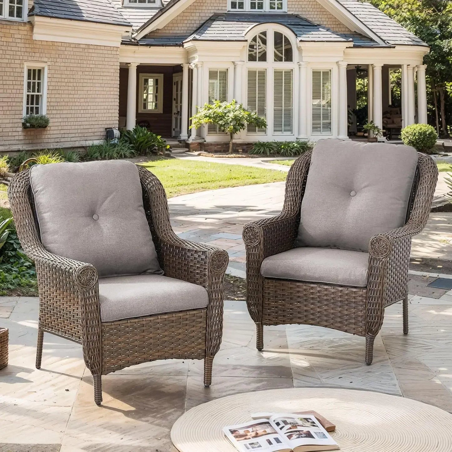 Outdoor Wicker Chair- Set of 2