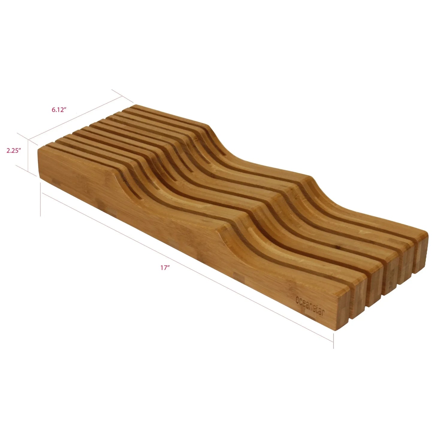 In-Drawer Bamboo Knife Organizer, Easy Maintenance, Lightweight