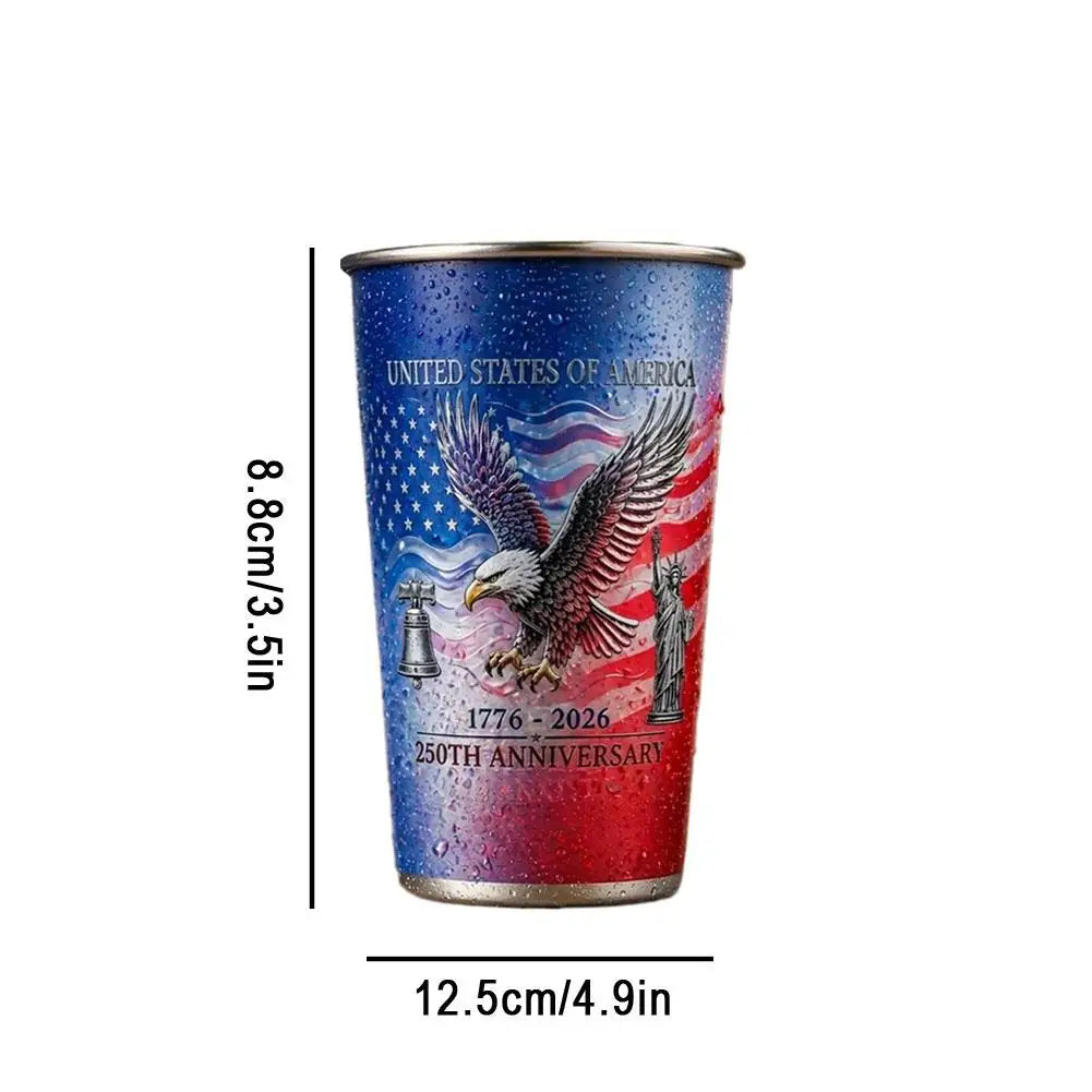 USA 250th Anniversary Color Changing Tumbler Patriotic Cup, American Independence 250 Years Commemorative Gift