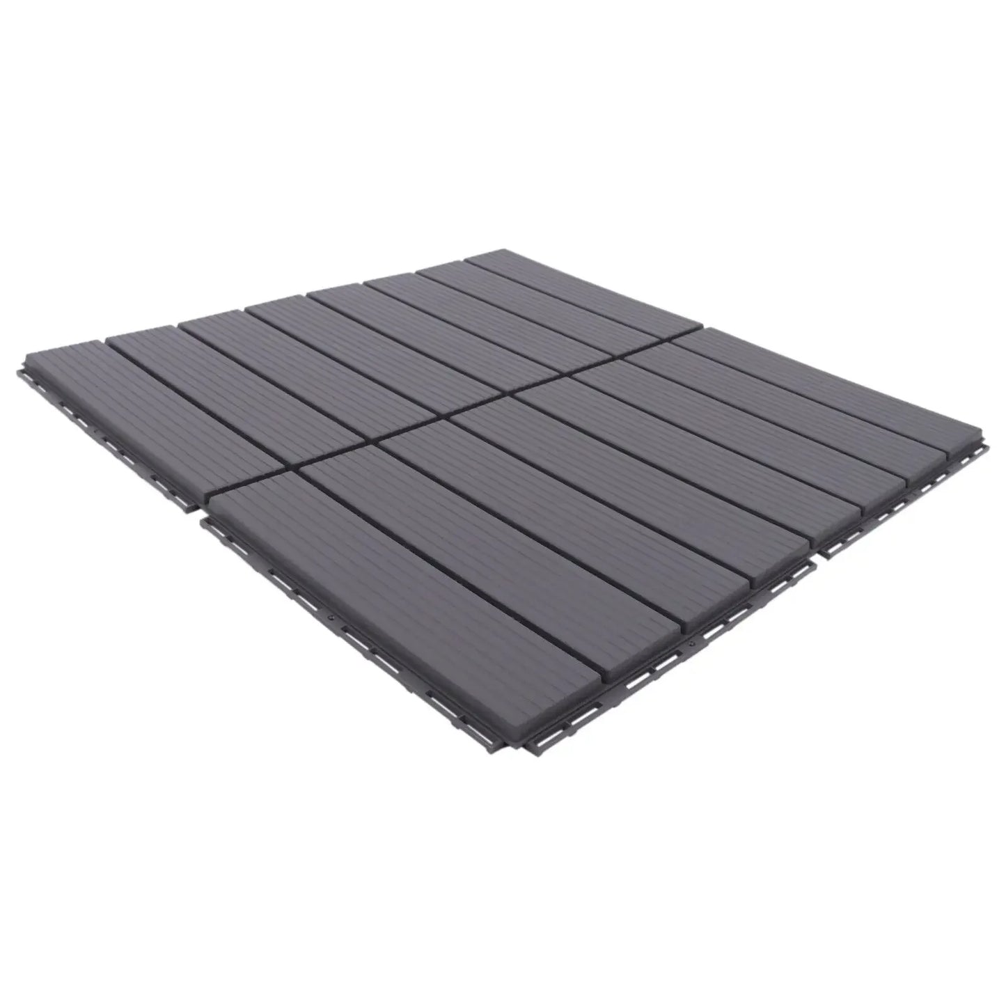 22 Pack Outdoor Patio Deck Flooring, Interlocking - 12"x 12"