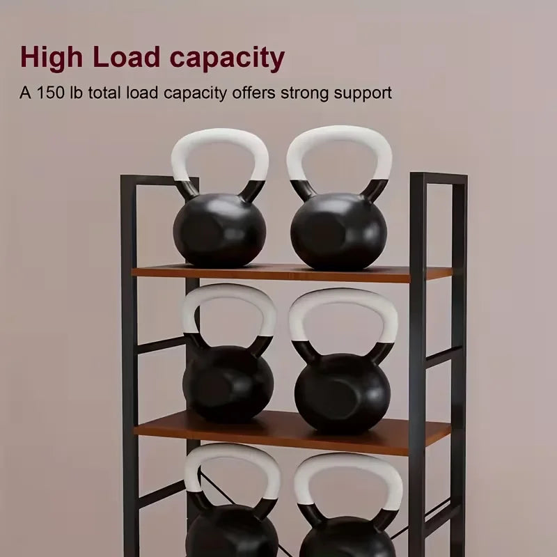 5-Tier Industrial Black Freestanding Bookcase & Shelving Rack | Sturdy Multi-Purpose Organizer for Garage, Home, Office, Living