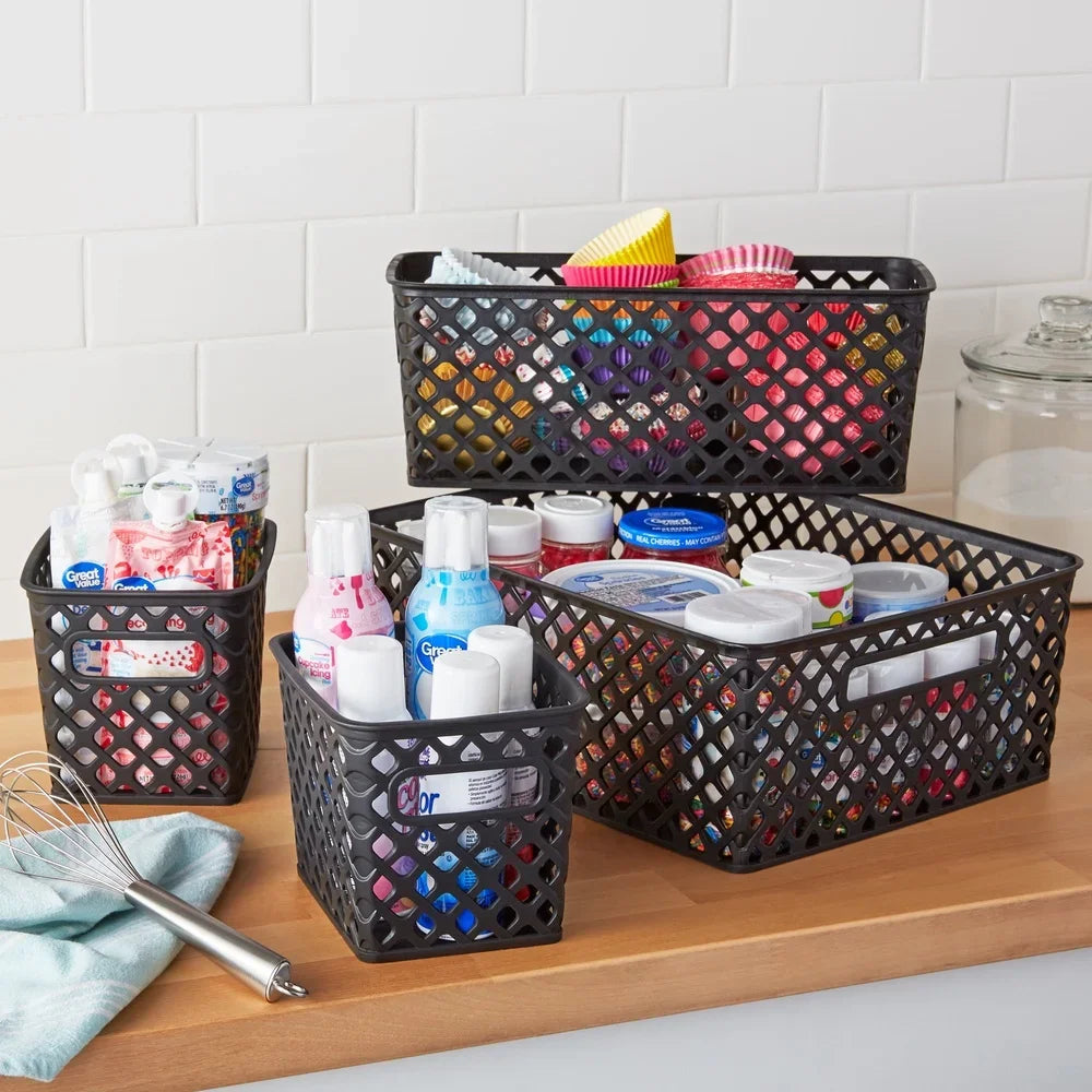 Versatile 4-Piece Home & Pantry Basket Set
