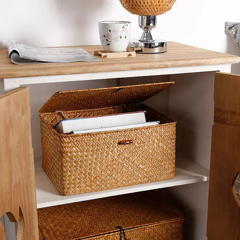 Vintage-Inspired Woven Keepsake Boxes - Storage and Organization