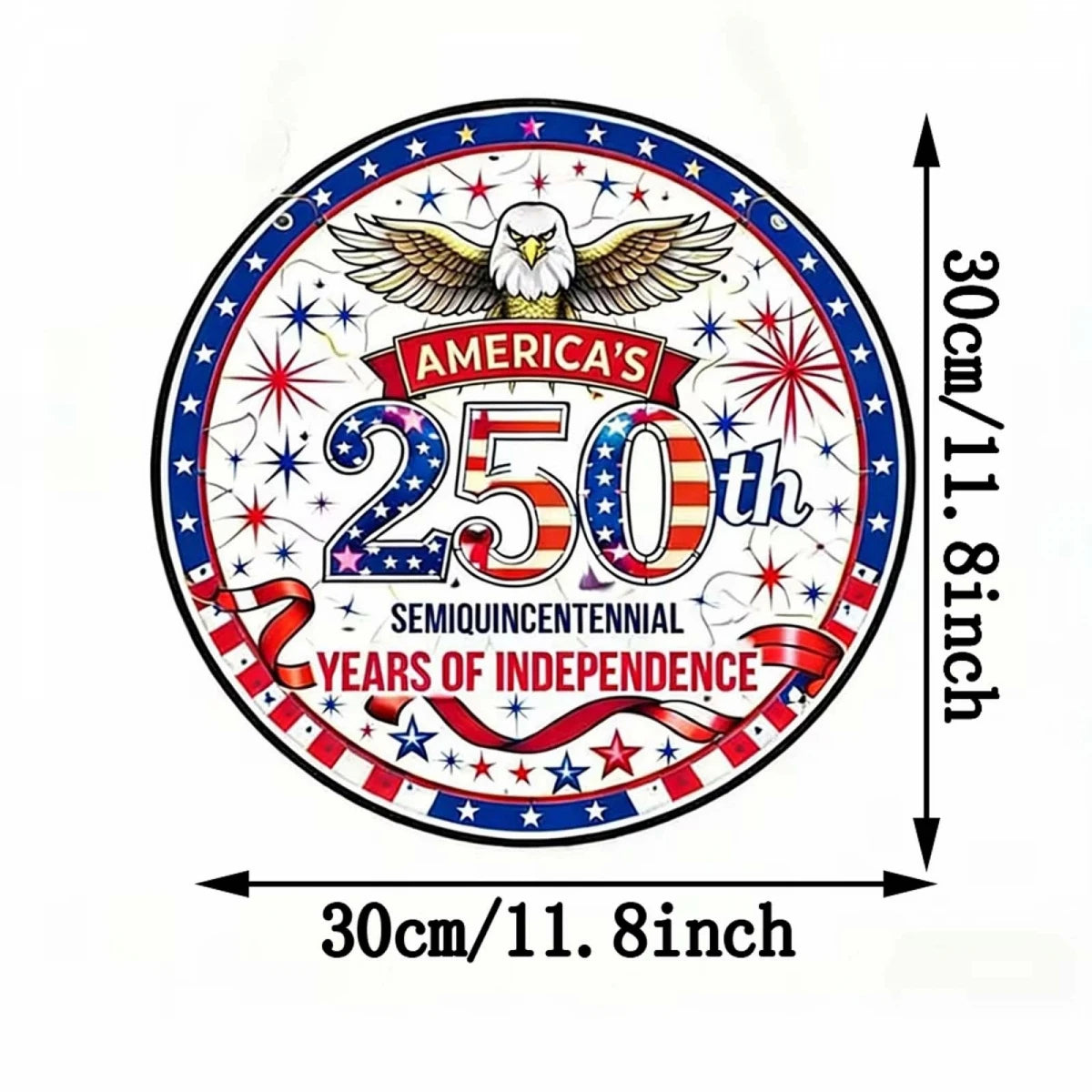 Limited Edition 250th Anniversary Acrylic Suncatcher – Round Hanging Independence Day Commemorative Decor