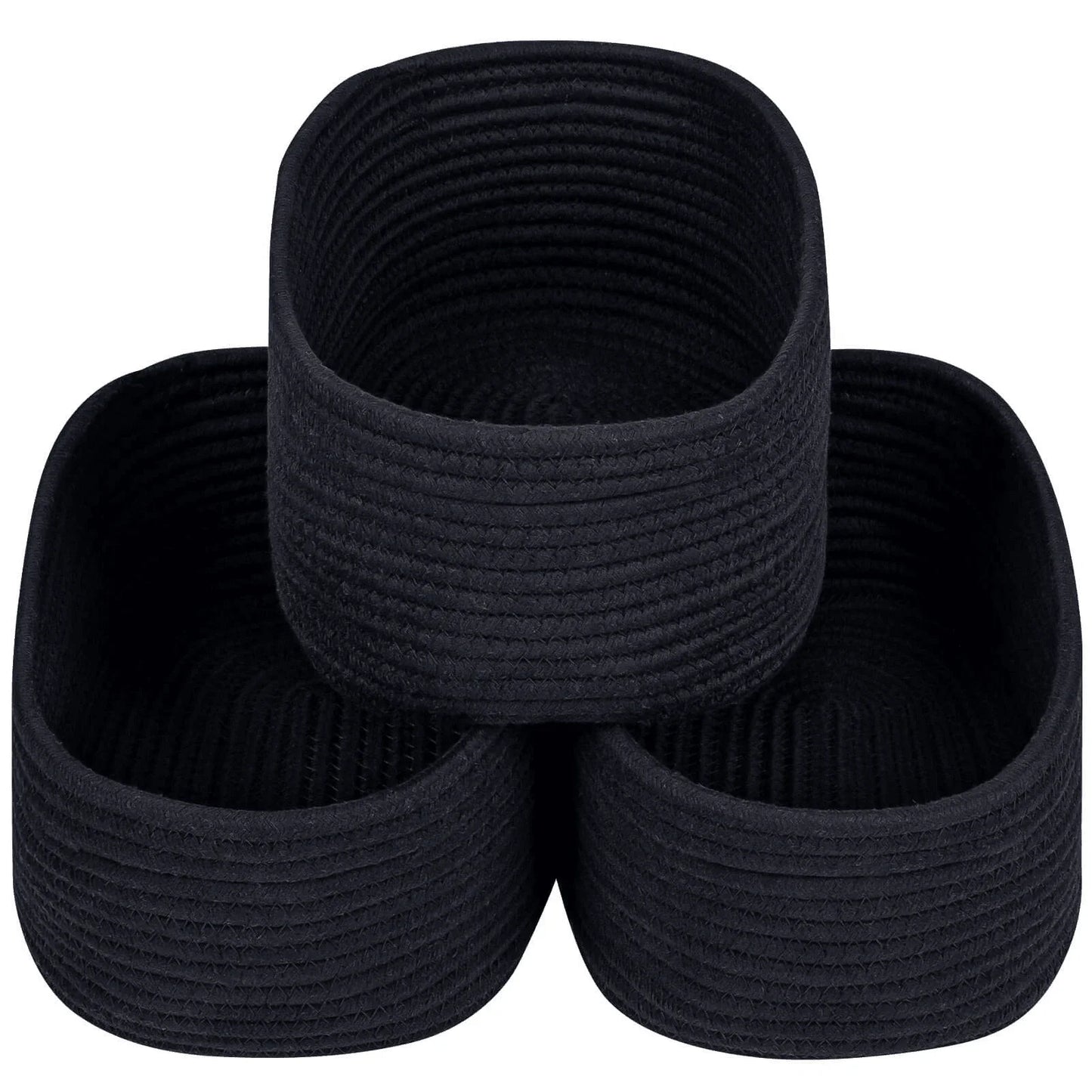 3 Piece Woven Storage Basket Set for Organization