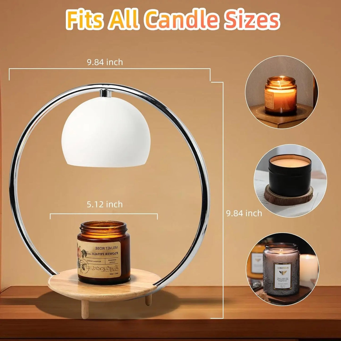Electric Candle Warmer Lamp with Timer & Dimmer – Clean, Safe, Flame‑Free Fragrance