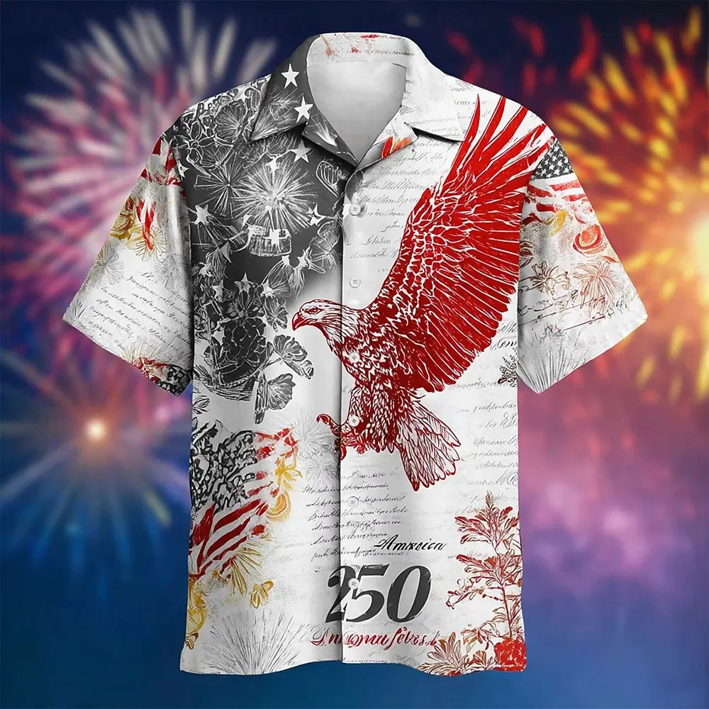 Men's Eagle 250th USA Anniversary Button Up Shirt