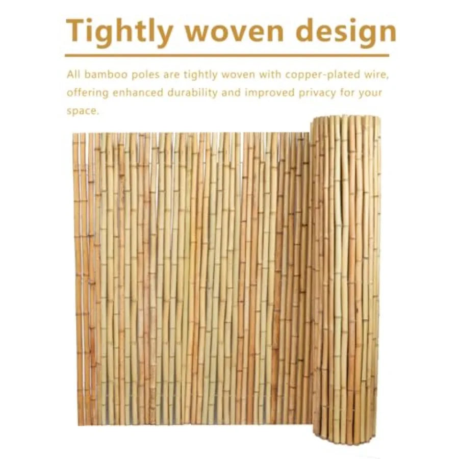 4FT x 6FT Natural Bamboo Privacy Fencing