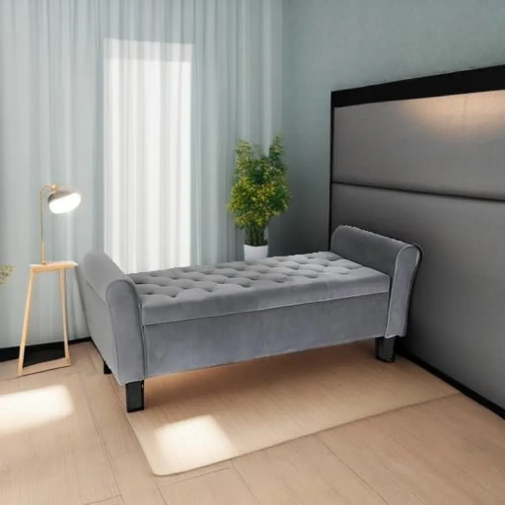 Storage Ottoman Bench with Arms