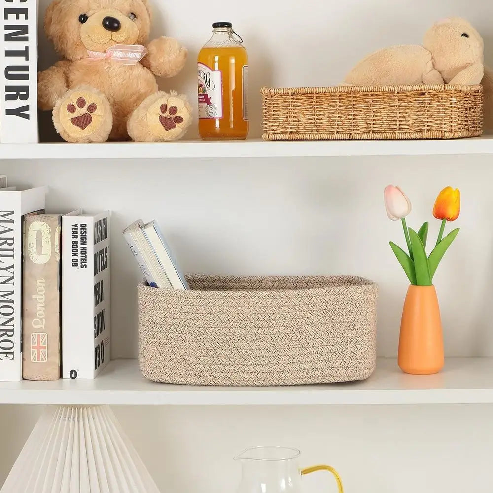 Decorative Woven Storage Baskets for Shelves & Closets