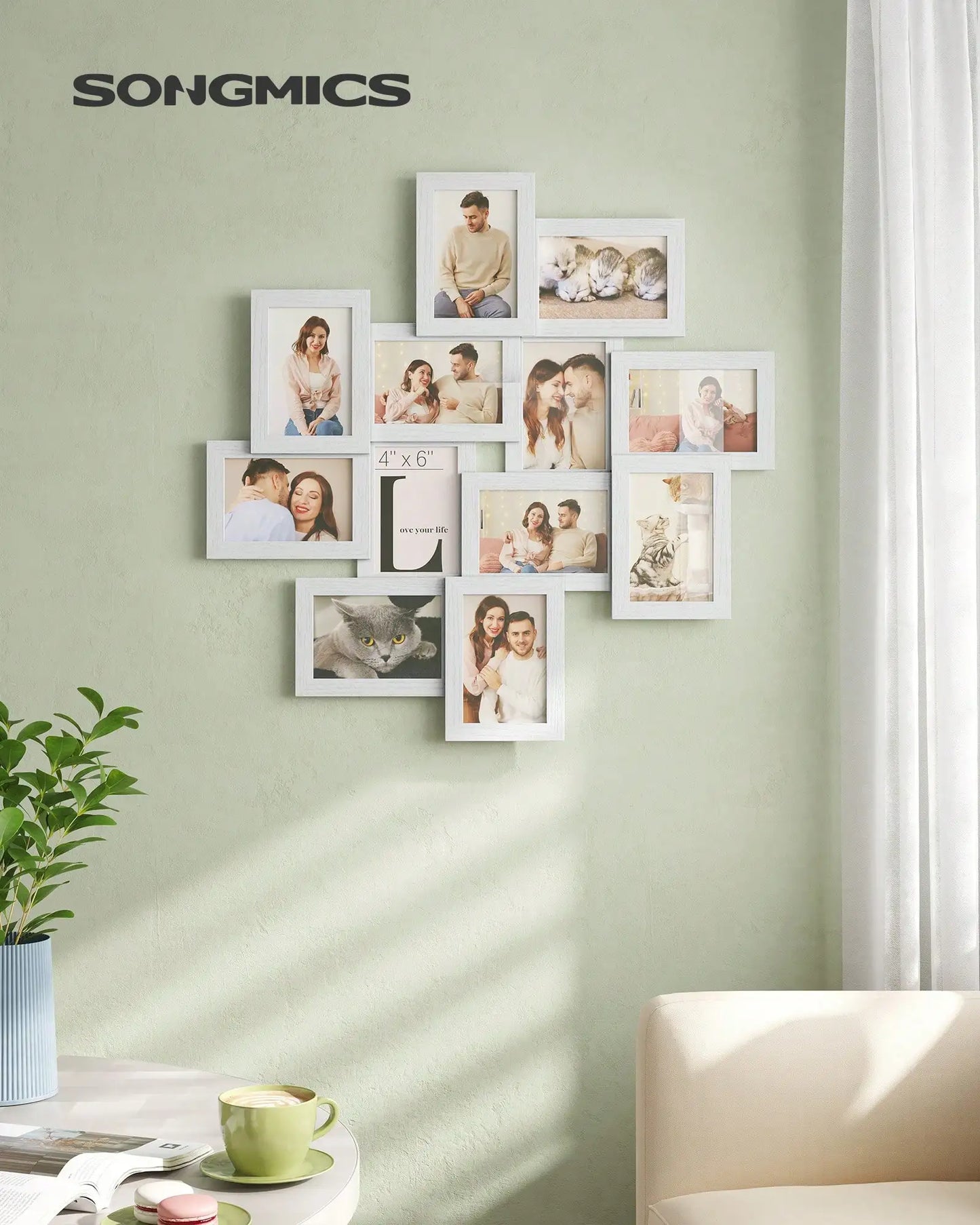 12-Pack 4X6 Collage Picture Frames, Black