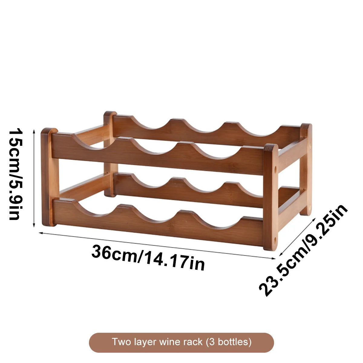 Wine Rack, Tabletop Multi-Tier Solid Wood Display Rack