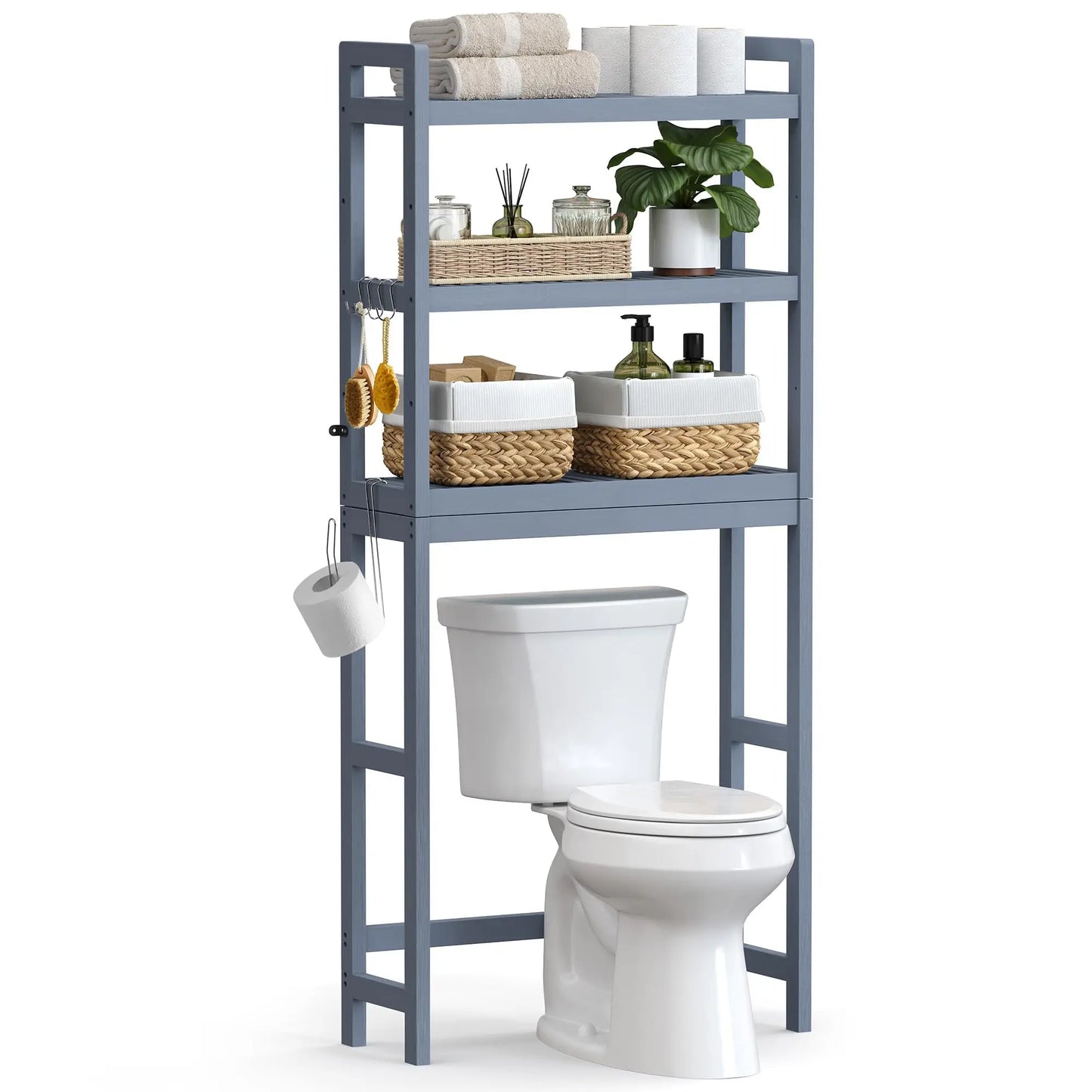 Over The Toilet Storage, 3-Tier With Adjustable Shelf
