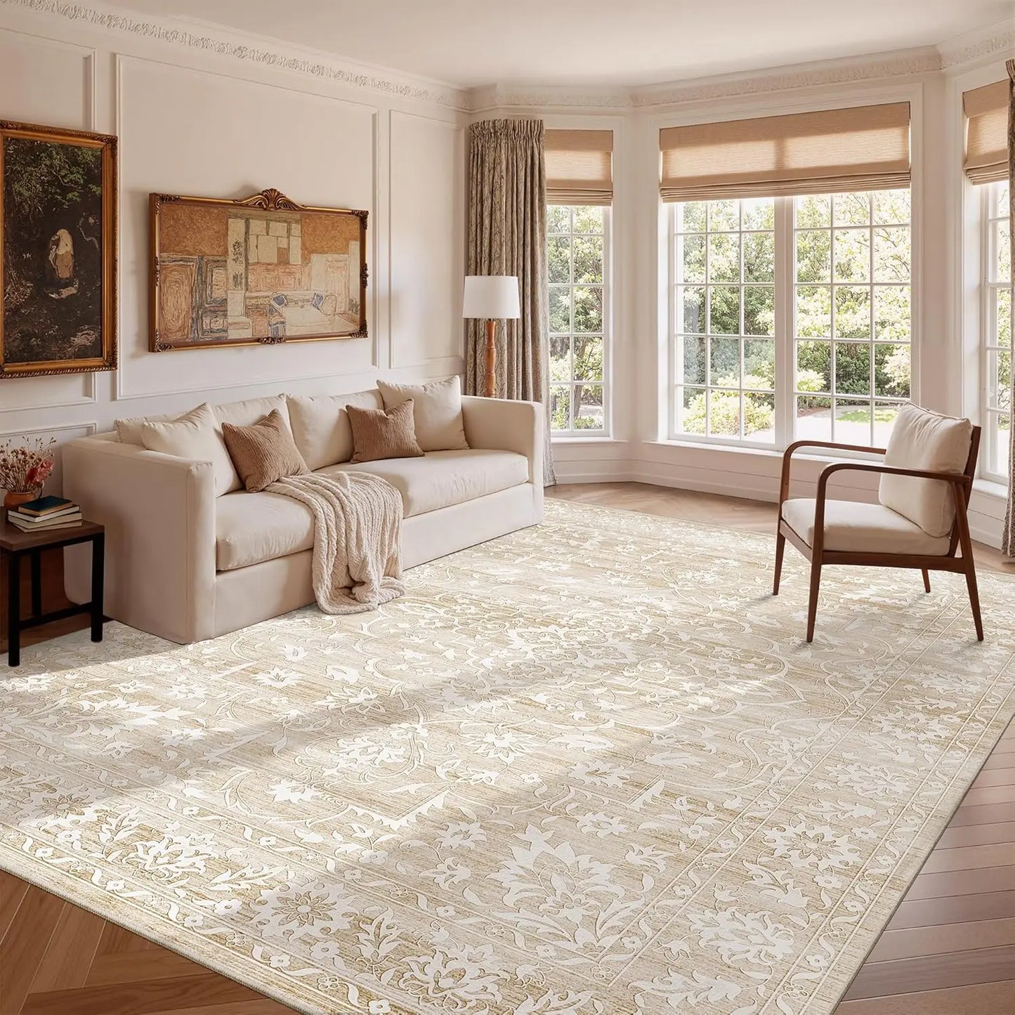 8x10 Area Rug, Non-Slip Backing, Washable, Stain Resistant