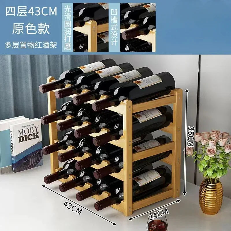 Wine Display Rack for Table or Cabinet Top