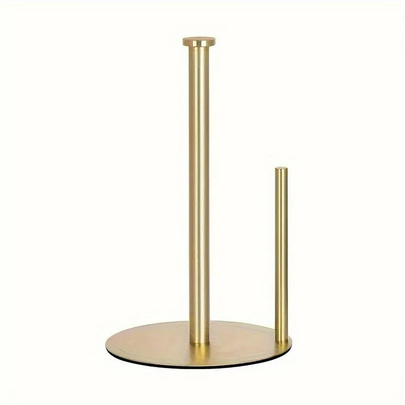 Stainless Steel Paper Towel Holder – Weighted Base Countertop Kitchen Organizer, Heavy Duty Space-Saving Design