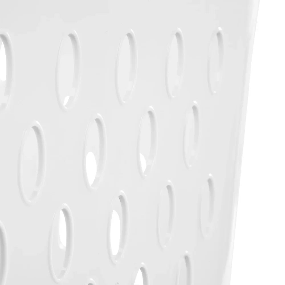 Jumbo Plastic Laundry Basket with Ventilation Holes Comfortable Carrying Handles Efficient Loading Ideal Home Dorm Room Storage