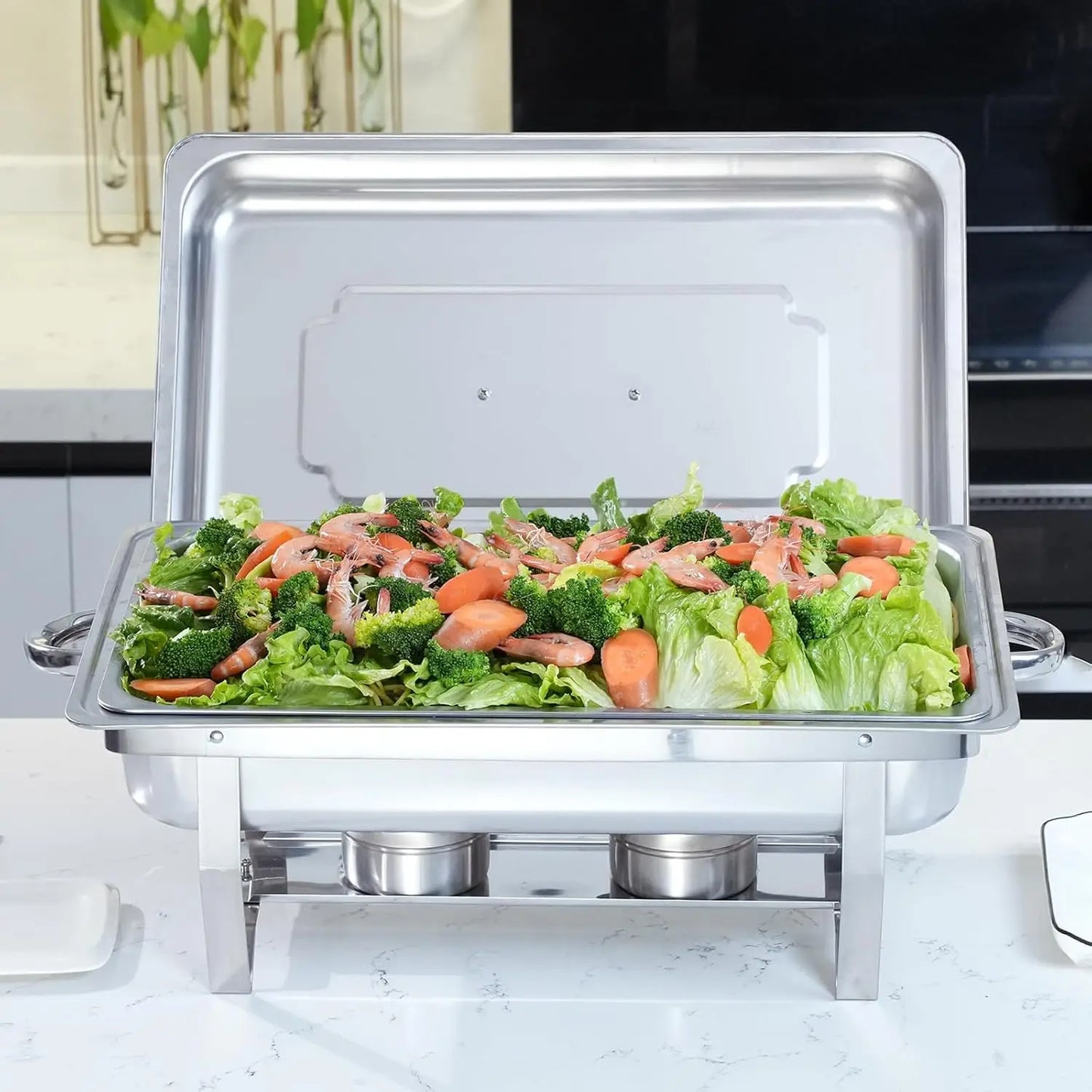 Chafing Dish Buffet Set 8QT Electric Stainless Steel 2/4/6Pack Full Size Pans Food Warmer