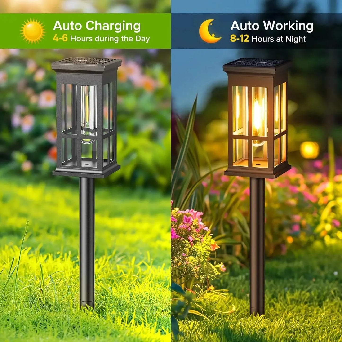 Solar Pathway Outdoor Lighting, Waterproof