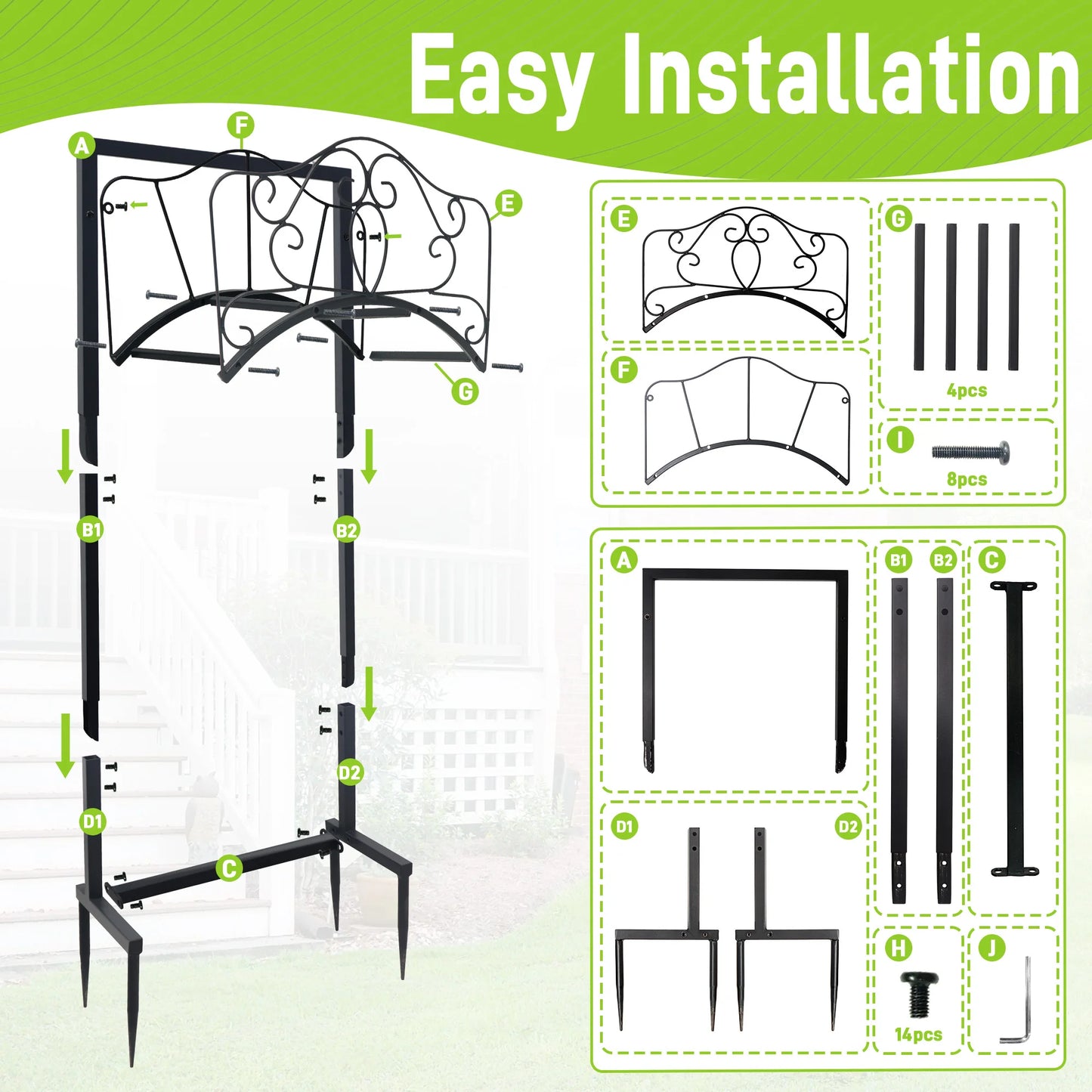 Heavy Duty Metal Hose Stand - Freestanding