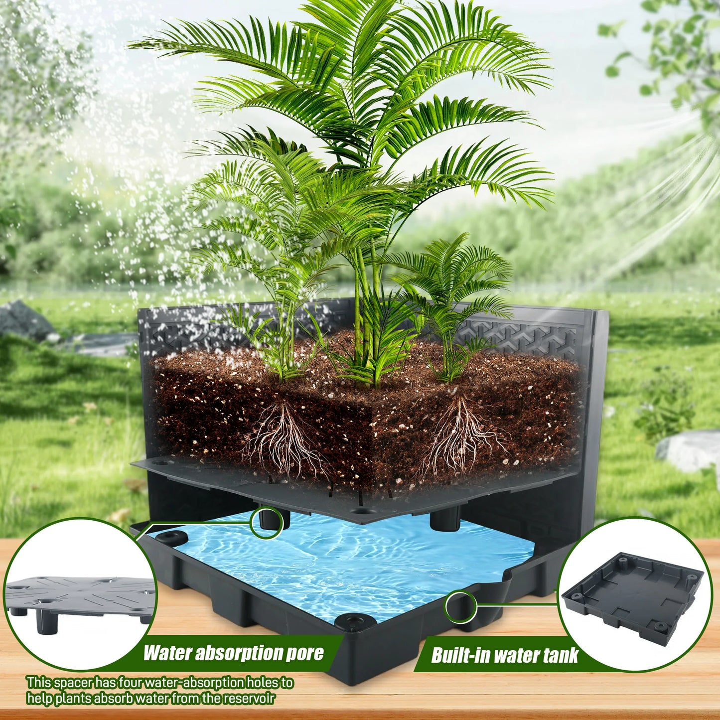 2‑Pack 57" Raised Garden Beds with Trellis – Self‑Watering Planter Boxes for Tomatoes, Cucumbers & Vines