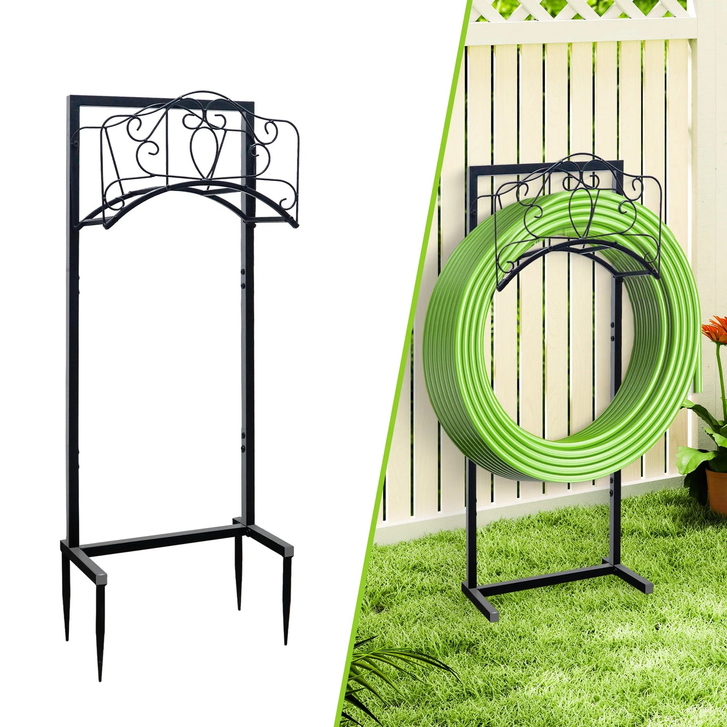 Heavy Duty Metal Hose Stand - Freestanding