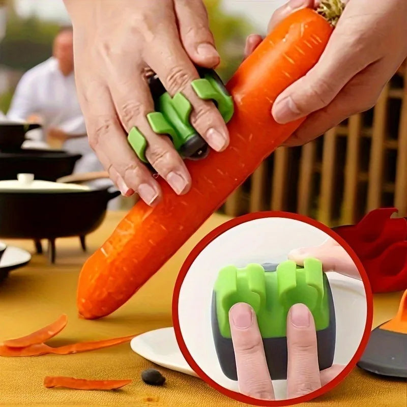Easy‑Grip Stainless Steel Peeler – Sharp Blade, Non‑Slip Handle, Perfect for Kitchen or Camping