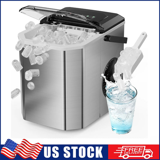 Smart Countertop Ice Maker, Portable with Self-Cleaning, 26lbs/24Hrs
