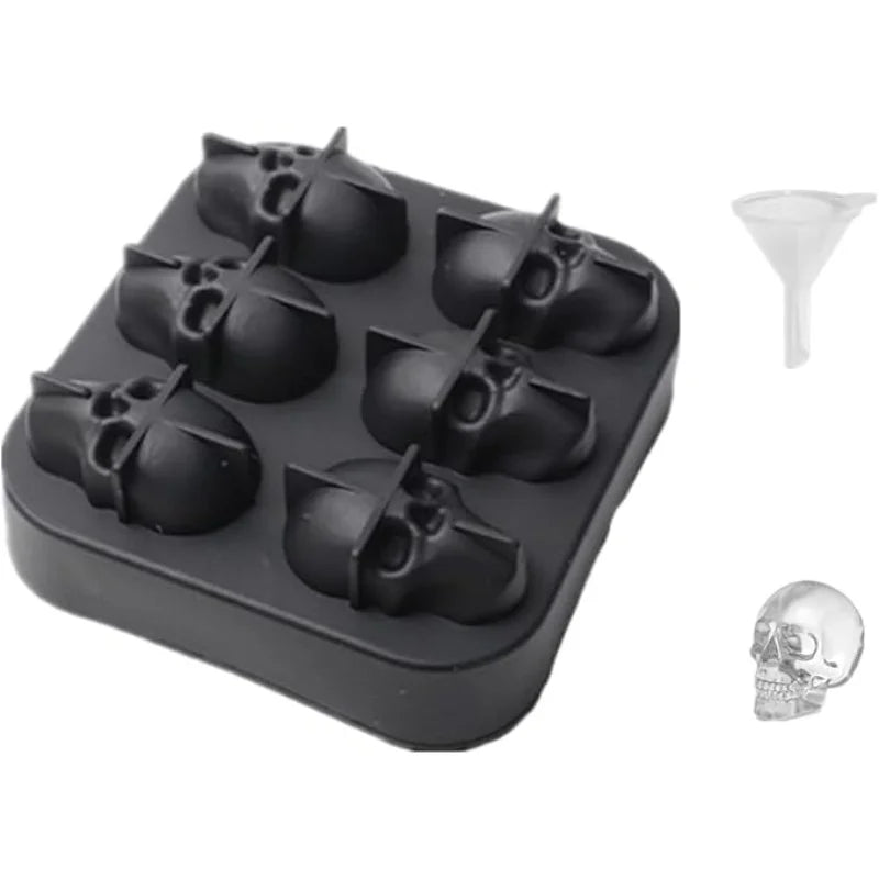 Easy‑Release Silicone Skull Ice Mold – 3D Food‑Grade Ice Maker for Cocktails & Spirits
