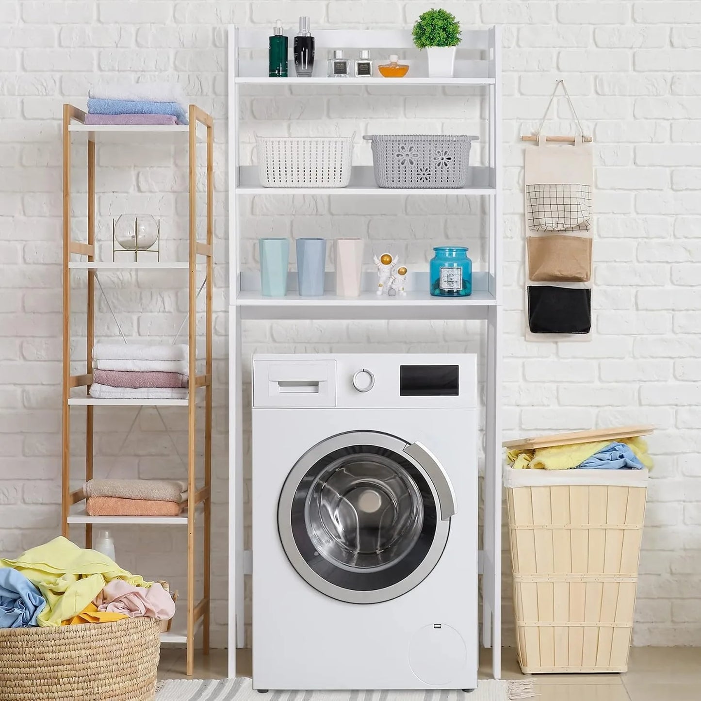 3‑Tier Over‑The‑Toilet Bathroom Storage Rack – Space‑Saving Organizer with Open Shelves
