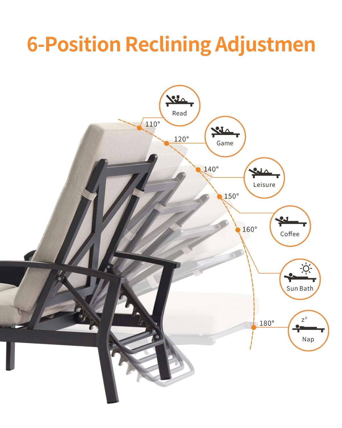 3‑Piece Patio Chaise Lounge Set – Outdoor Loungers with Cushions & Matching Side Table