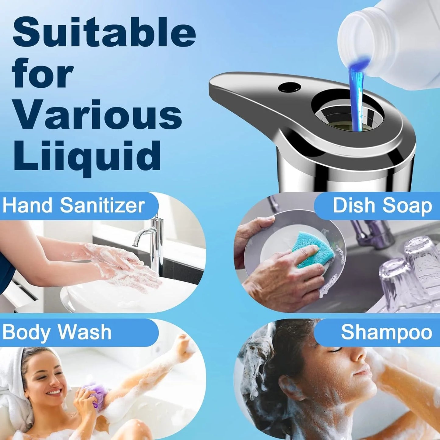 Touchless Automatic Soap Dispenser With Infrared Sensor