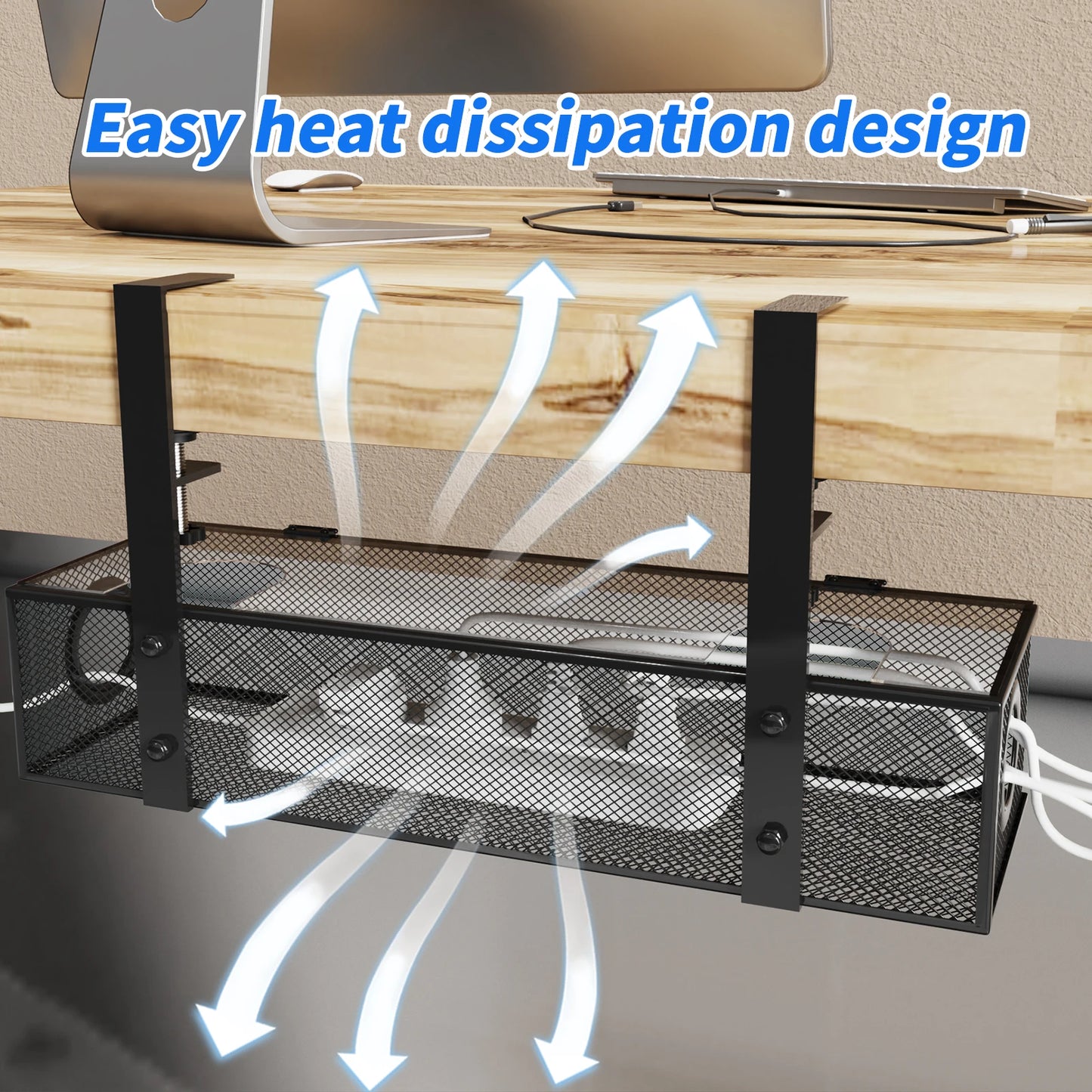Under Desk Box - Wire Management & Cord Organizer