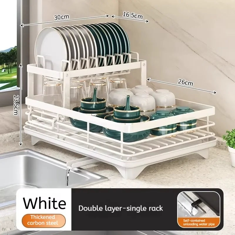 Adjustable Stainless Steel Dish Rack – Over Sink - Multiple Colors