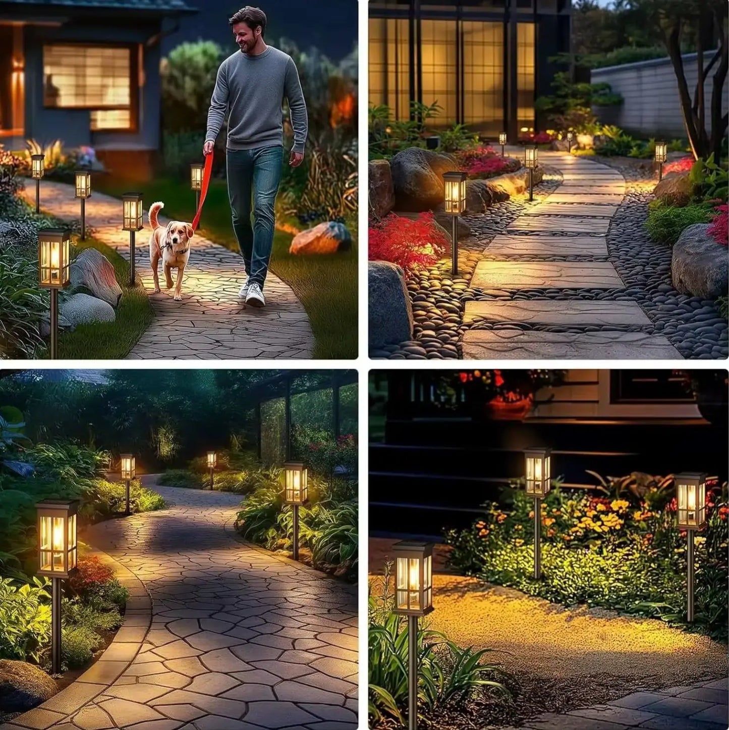 Solar Pathway Outdoor Lighting, Waterproof
