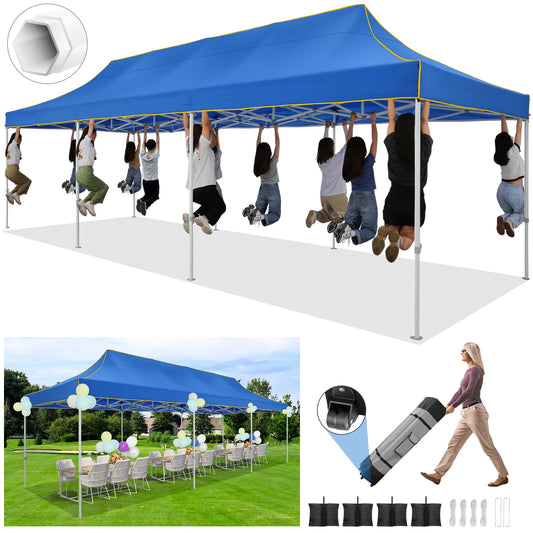 10×30 Commercial Pop‑Up Tent – Heavy‑Duty Event Gazebo Awning Without Sidewalls for Outdoor Parties & Gatherings