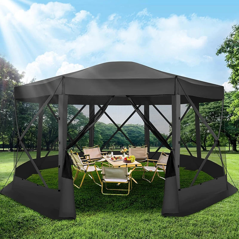 15×15 Pop‑Up Gazebo – Extra‑Large Outdoor Canopy Tent with Mosquito Netting & Ground Stakes