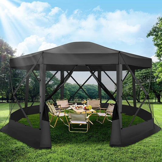 15×15 Pop‑Up Gazebo – Extra‑Large Outdoor Canopy Tent with Mosquito Netting & Ground Stakes
