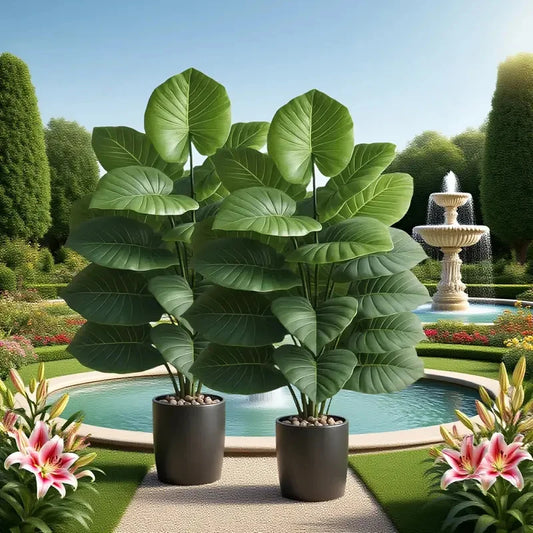 2‑Pack Artificial Tropical Trees – 3ft Realistic Faux Greenery for Home & Outdoor Décor