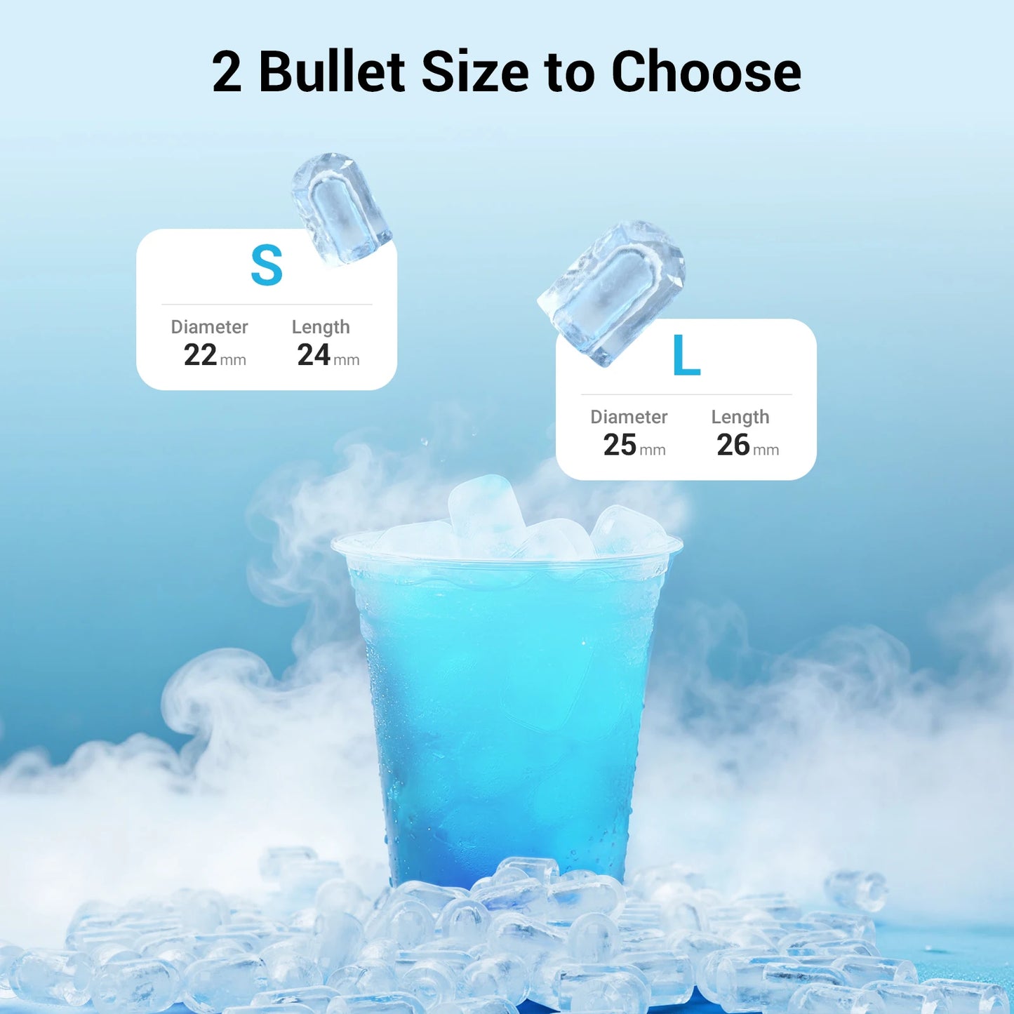Smart Countertop Ice Maker, Portable with Self-Cleaning, 26lbs/24Hrs