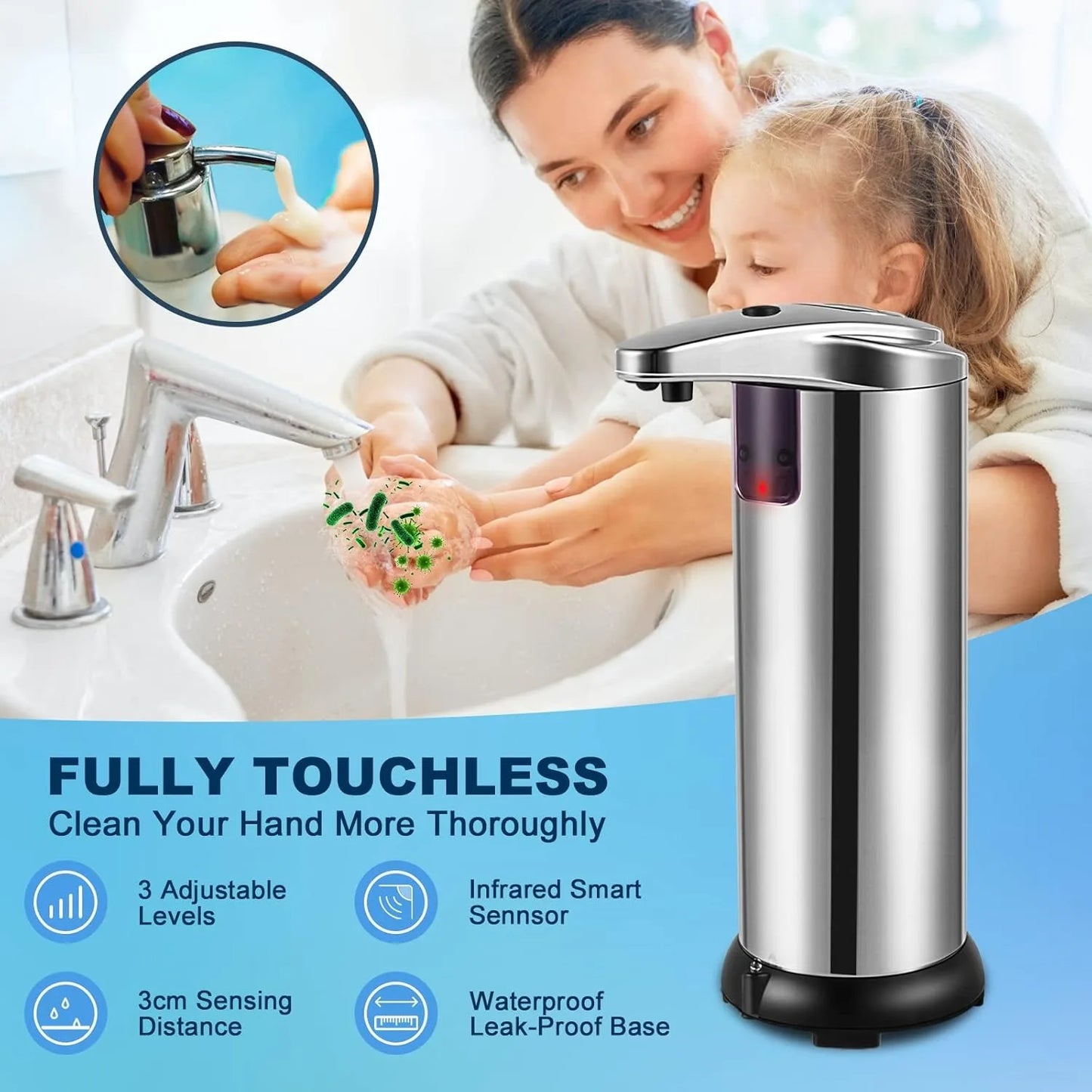 Touchless Automatic Soap Dispenser With Infrared Sensor