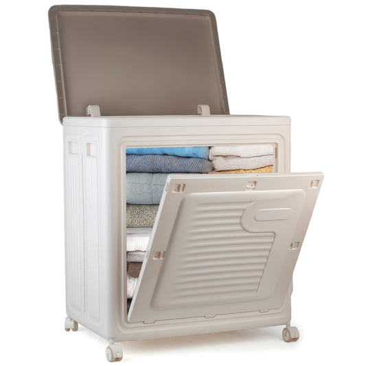 Foldable Storage Box with Wheels – Large Capacity, Dustproof & Multi-Purpose Storage Cabinet