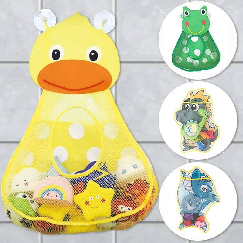 Baby Bath Toys with Mesh Storage Bag – Cute Animal Sets with Strong Suction Cups