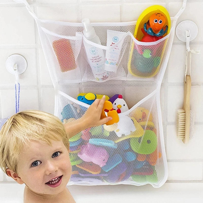 Baby Bath Toys with Mesh Storage Bag – Cute Animal Sets with Strong Suction Cups