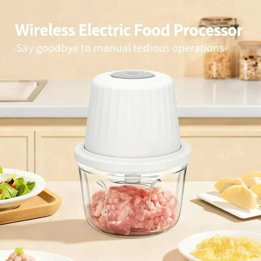 Electric Food Chopper – 6‑Blade Mini Garlic Grinder & USB‑Powered Vegetable Chopper