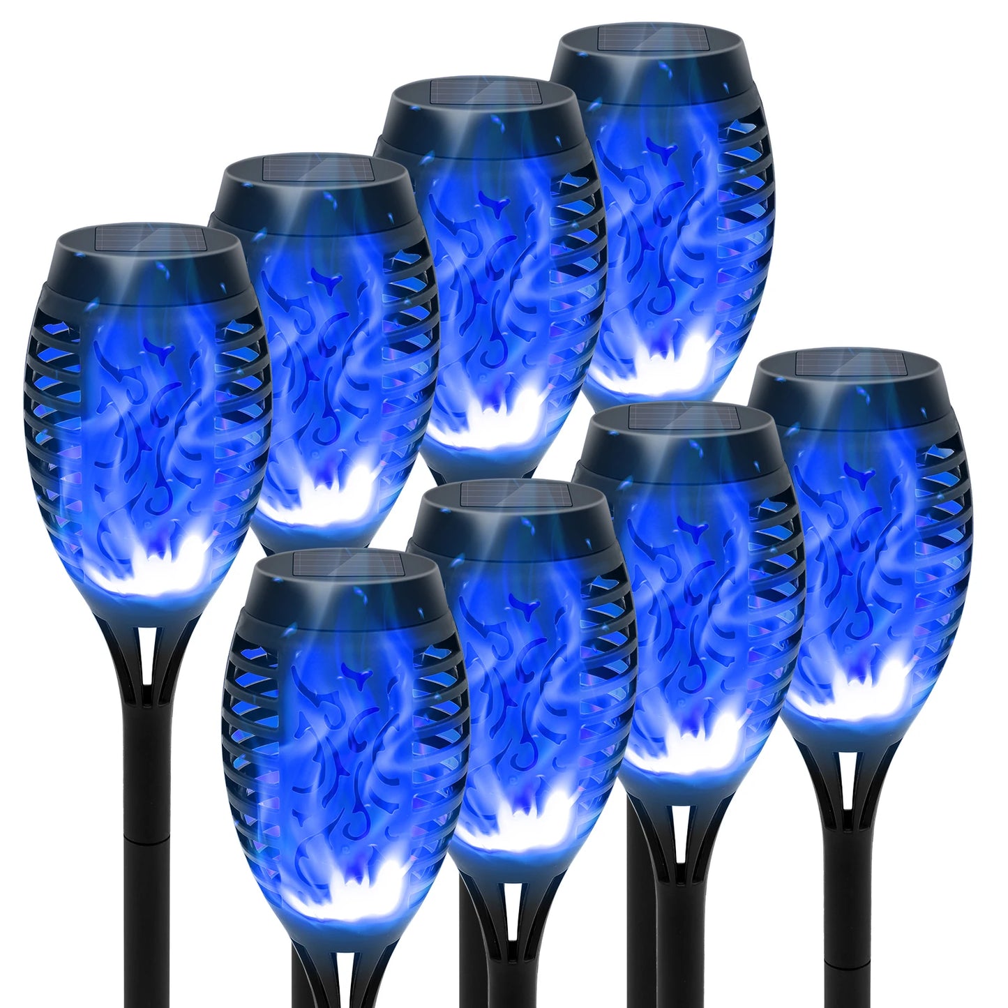 Solar Flame Torch Lights – LED Flickering Outdoor Pathway Lamps (4/6/8/12 Pack)