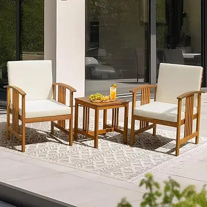 Rocking Chairs - Heavy Duty 400lbs Capacity,  Wood, 3 Piece Set